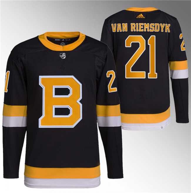 Men%27s Boston Bruins #21 James van Riemsdyk Black Home Breakaway Stitched Jersey